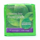 Chlorine Free Maxi Pads Overnight